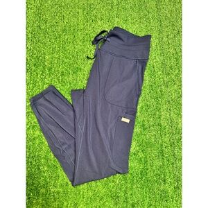 NWT FIGS Drawstring Jogger Scrub Pants Womens Side‎ Pockets Large Navy